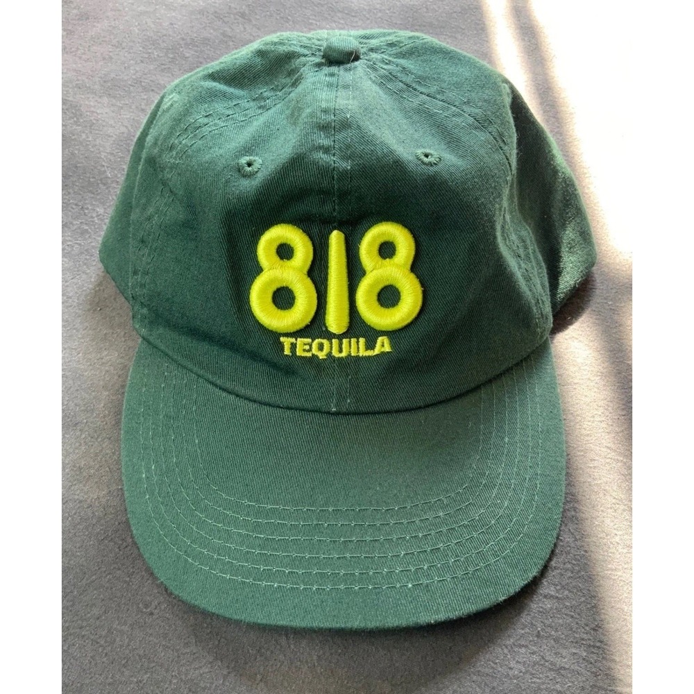 818 Tequila Hat Kendall Jenner Merch Forest Green Yellow Cotton Baseball Cap